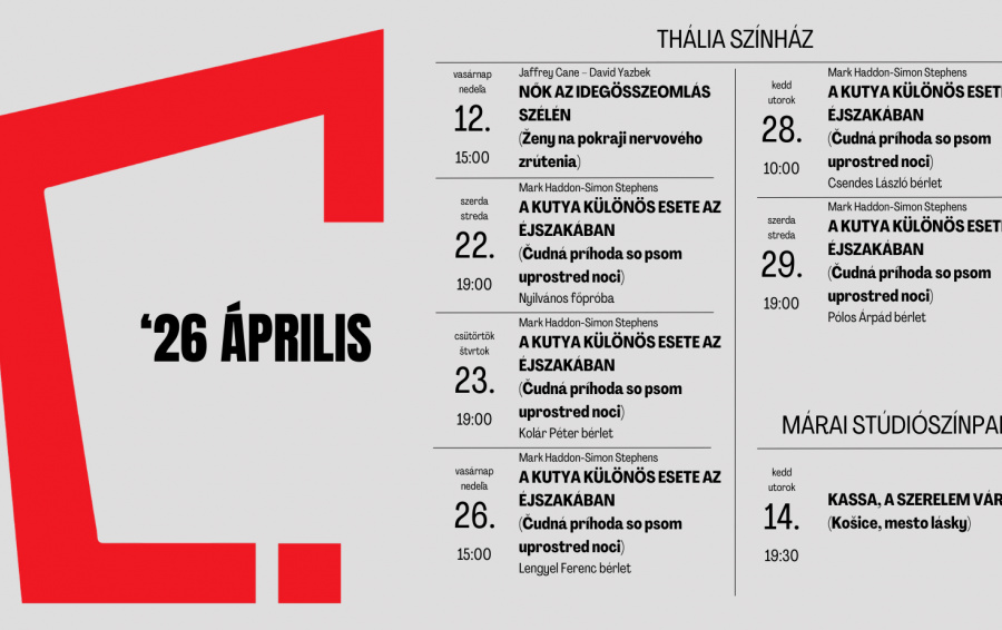 Áprilisi műsorajánló