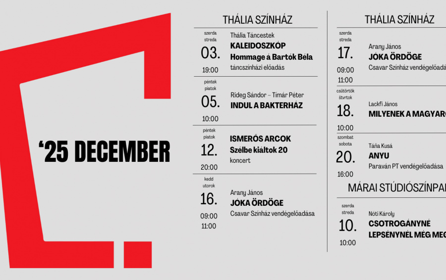 Decemberi programajánló